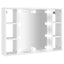 spejlskab med LED-lys 76x15x55 cm hvid
