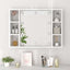 spejlskab med LED-lys 76x15x55 cm hvid