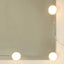 spejlskab med LED-lys 76x15x55 cm sort