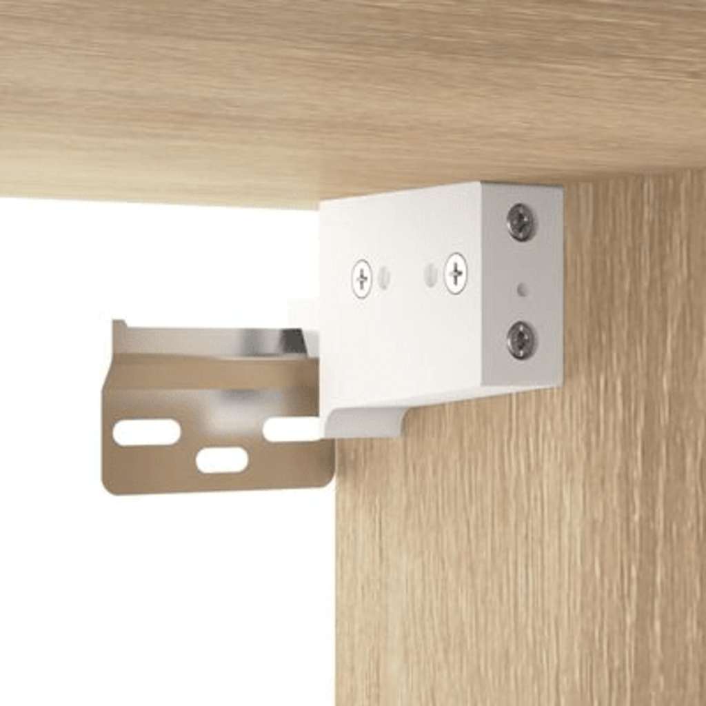 spejlskab med LED-lys 76x15x55 cm sonoma-eg