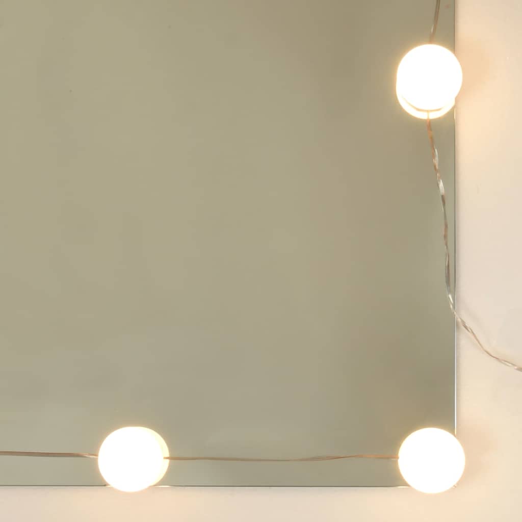 spejlskab med LED-lys 76x15x55 cm betongrå
