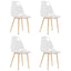spisebordsstole 4 stk. PET transparent