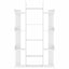 bogreol 86x25,5x140 cm konstrueret træ hvid