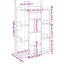 bogreol 86x25,5x140 cm konstrueret træ hvid