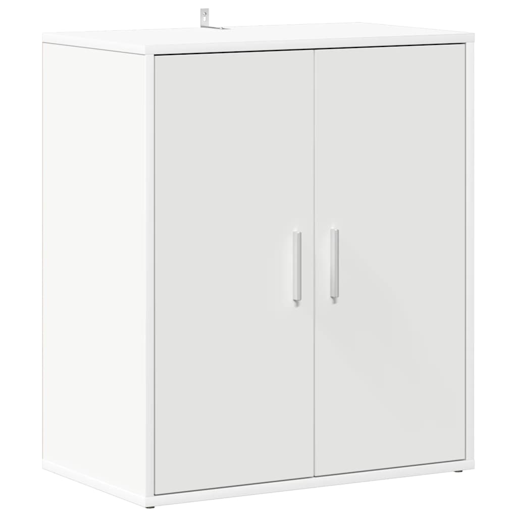 skoskab 60x35x70 cm konstrueret træ hvid