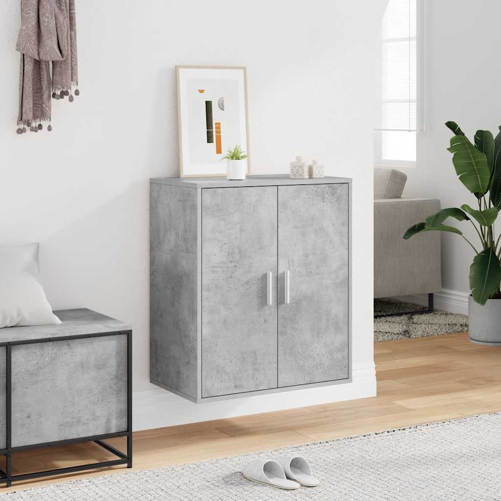 skoskab 60x35x70 cm konstrueret træ betongrå