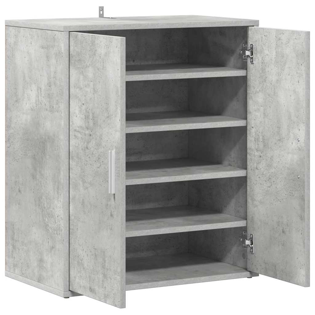 skoskab 60x35x70 cm konstrueret træ betongrå