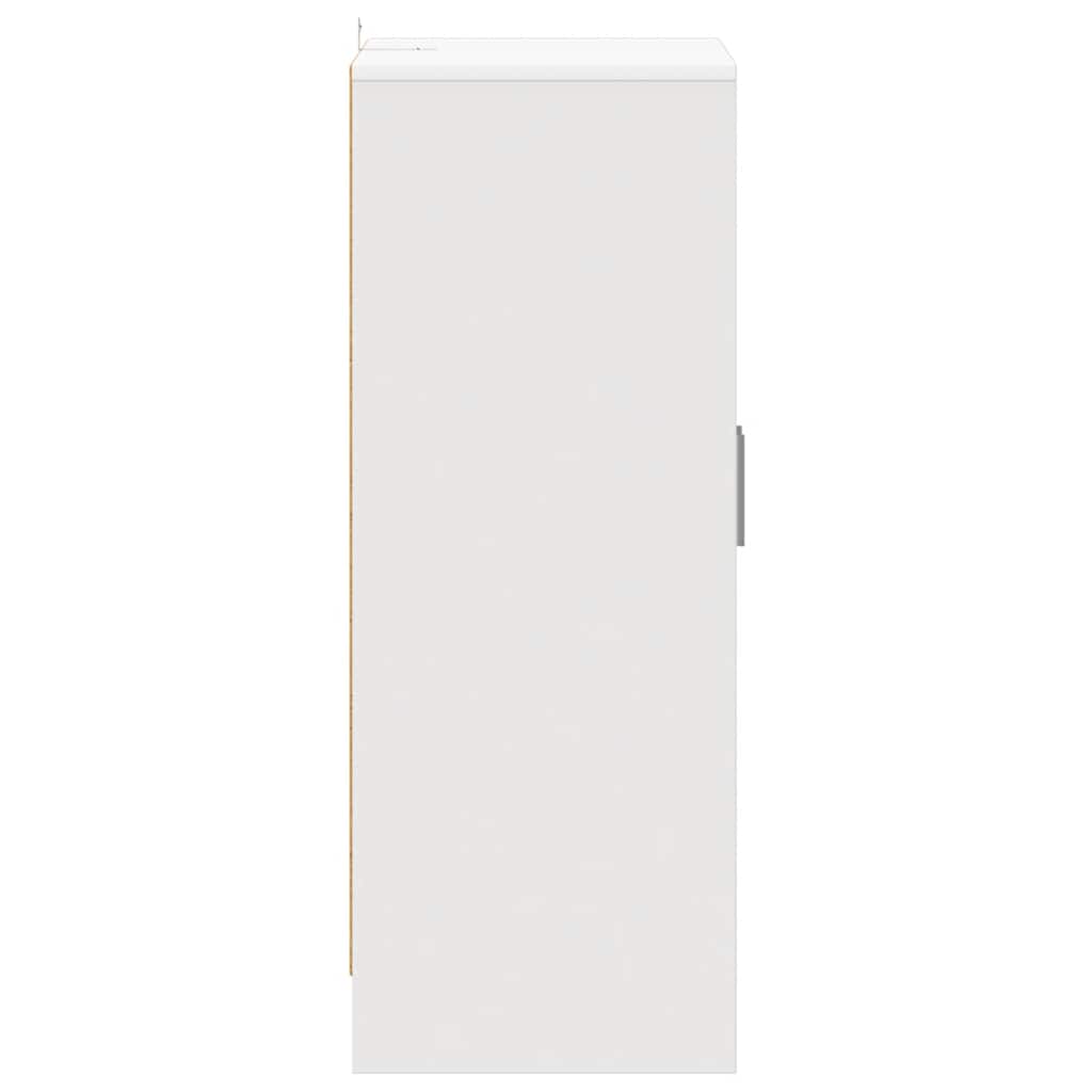 skoskab 60x35x92 cm konstrueret træ hvid