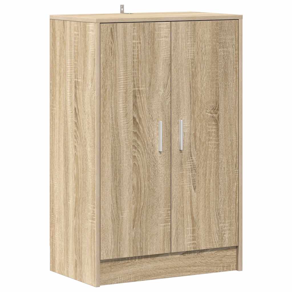 skoskab 60x35x92 cm konstrueret træ sonoma-eg