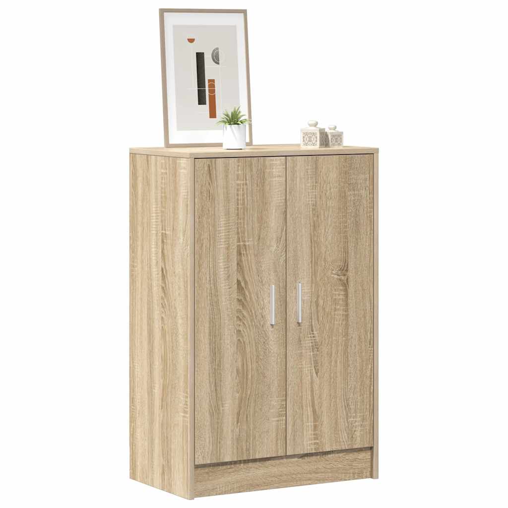 skoskab 60x35x92 cm konstrueret træ sonoma-eg