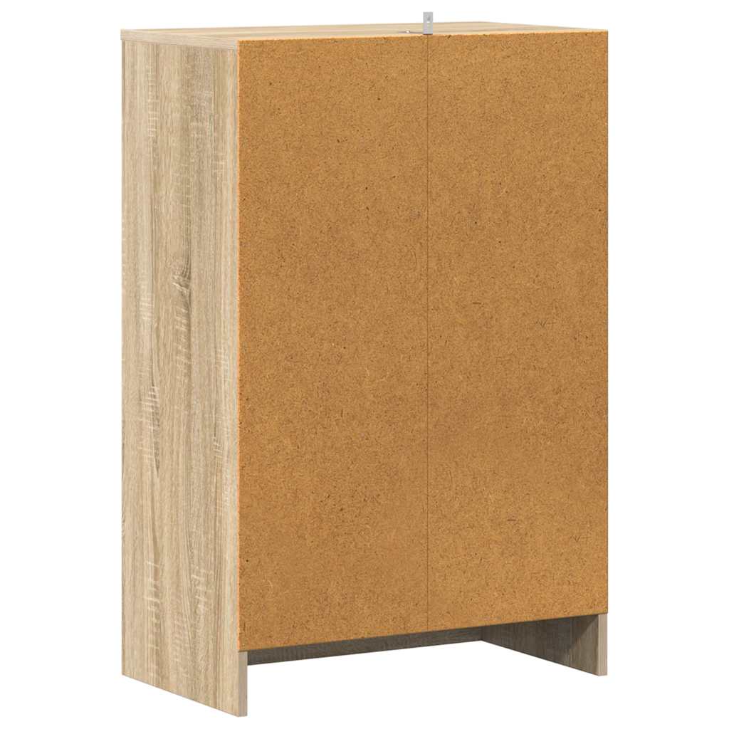 skoskab 60x35x92 cm konstrueret træ sonoma-eg