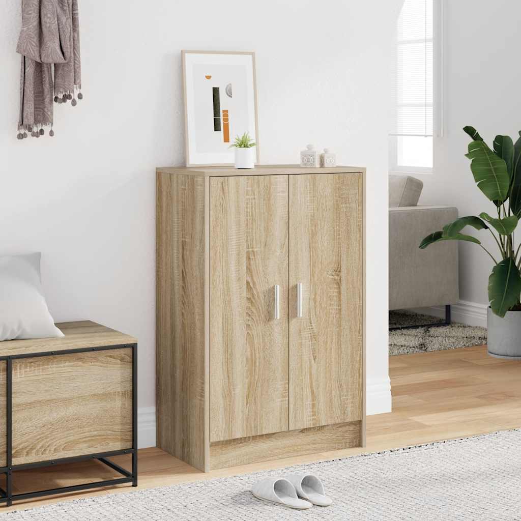 skoskab 60x35x92 cm konstrueret træ sonoma-eg
