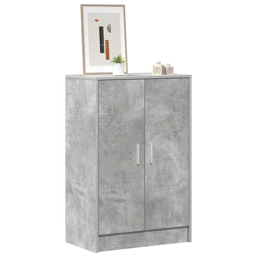 skoskab 60x35x92 cm konstrueret træ betongrå
