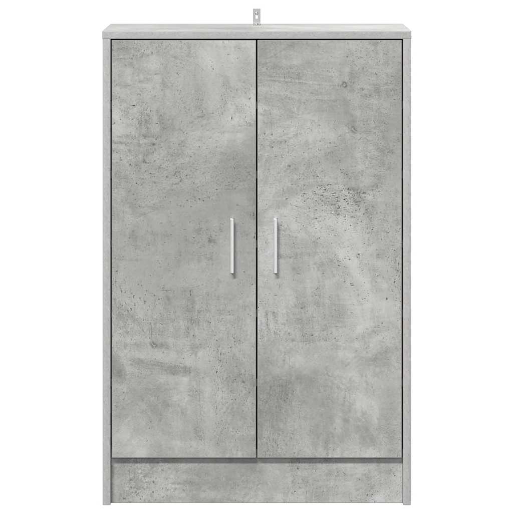 skoskab 60x35x92 cm konstrueret træ betongrå