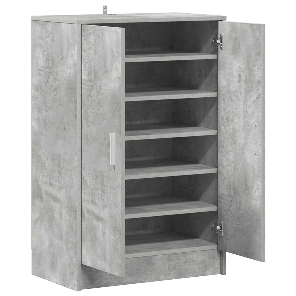 skoskab 60x35x92 cm konstrueret træ betongrå
