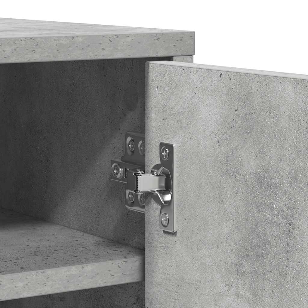 skoskab 60x35x92 cm konstrueret træ betongrå
