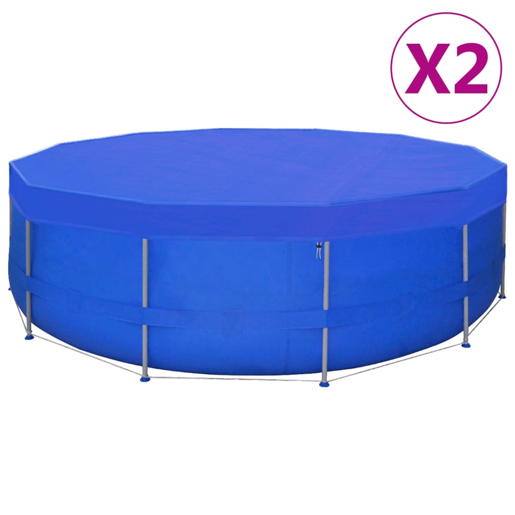 poolovertræk 2 stk. 540 cm 90 g/m² PE rundt billede