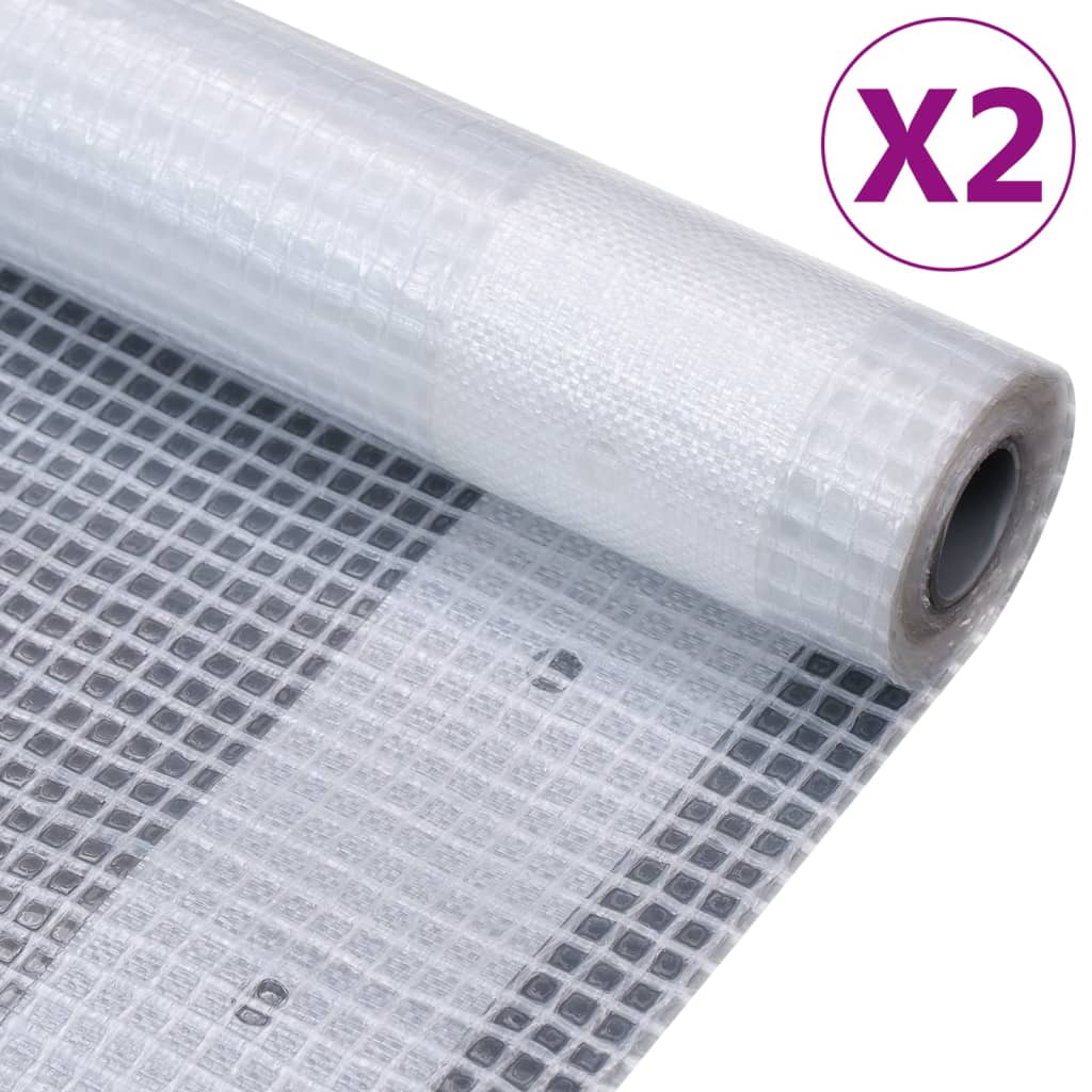leno-presenninger 2 stk. 2x6 m 260 g/m² hvid