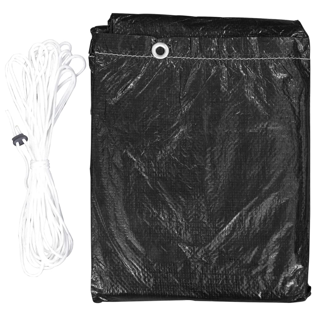 havemøbelovertræk 2 stk. L-formet 12 snørehuller 250x250x90 cm