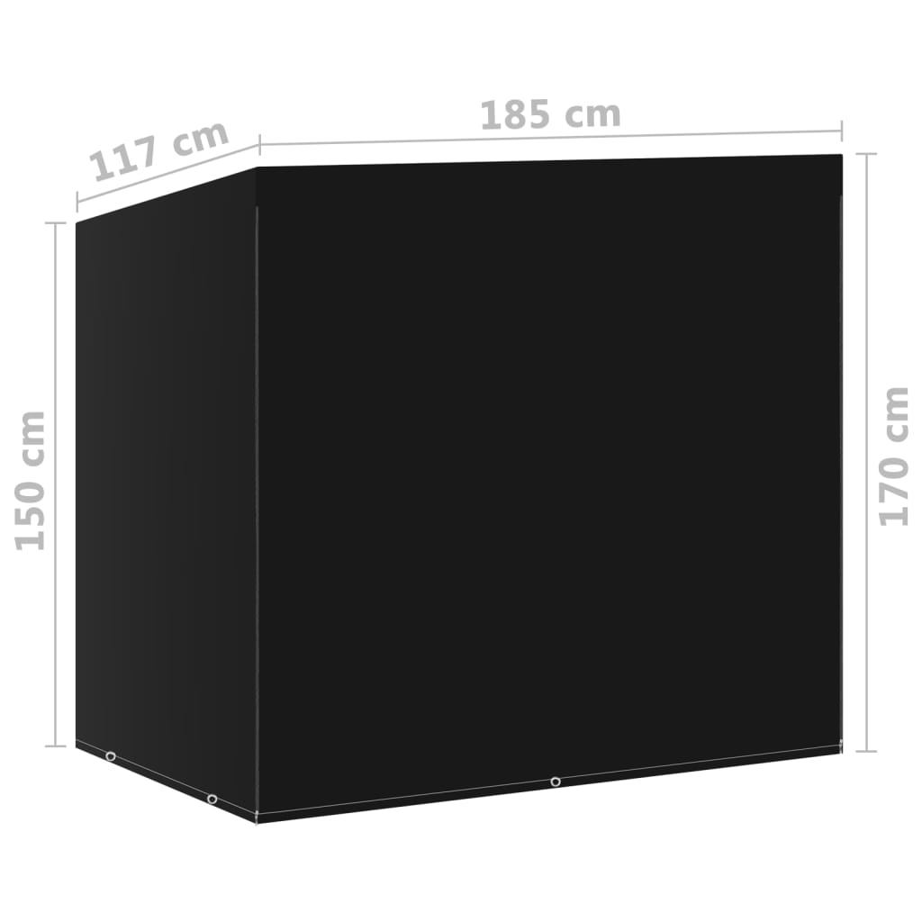 overtræk til hængesofa 2 stk. 6 snørehuller 185x117x170 cm