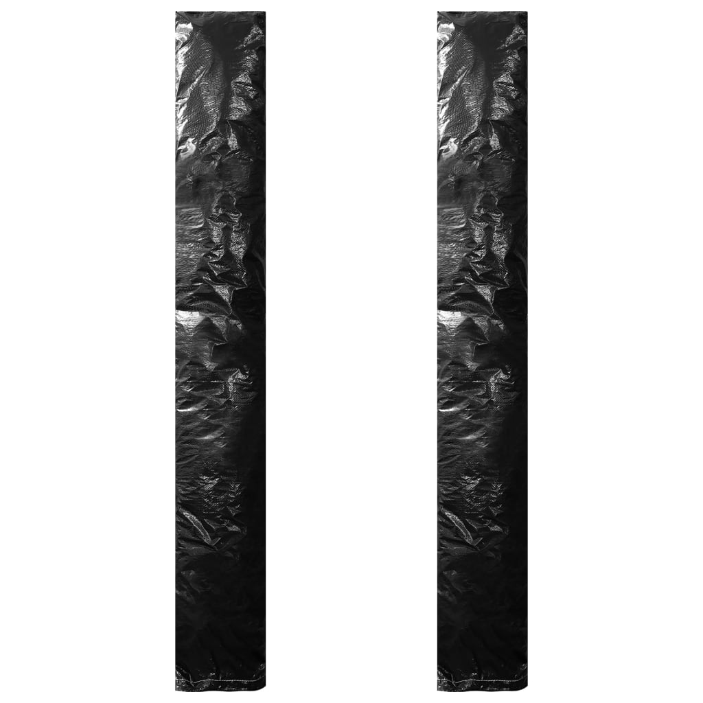 parasolovertræk med lynlås 2 stk. 175 cm PE
