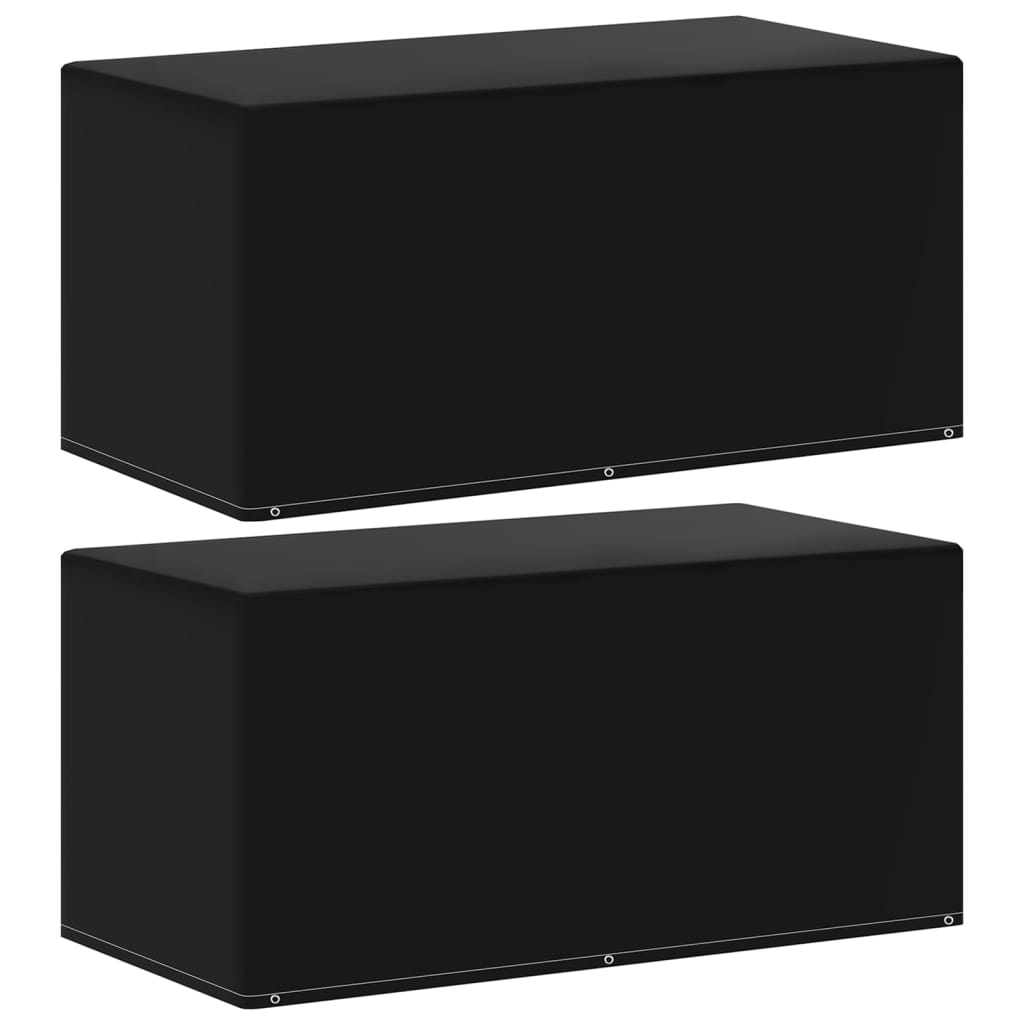 havemøbelovertræk 2 stk. 160x80x75 cm 6 snørehuller billede