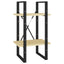 bogreol 40x30x175 cm 5 hylder massivt fyrretræ