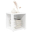sidebord 33x33x34,5 cm konstrueret træ hvid