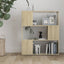 bogreol/rumdeler 80x24x94 cm konstrueret træ sonoma-eg
