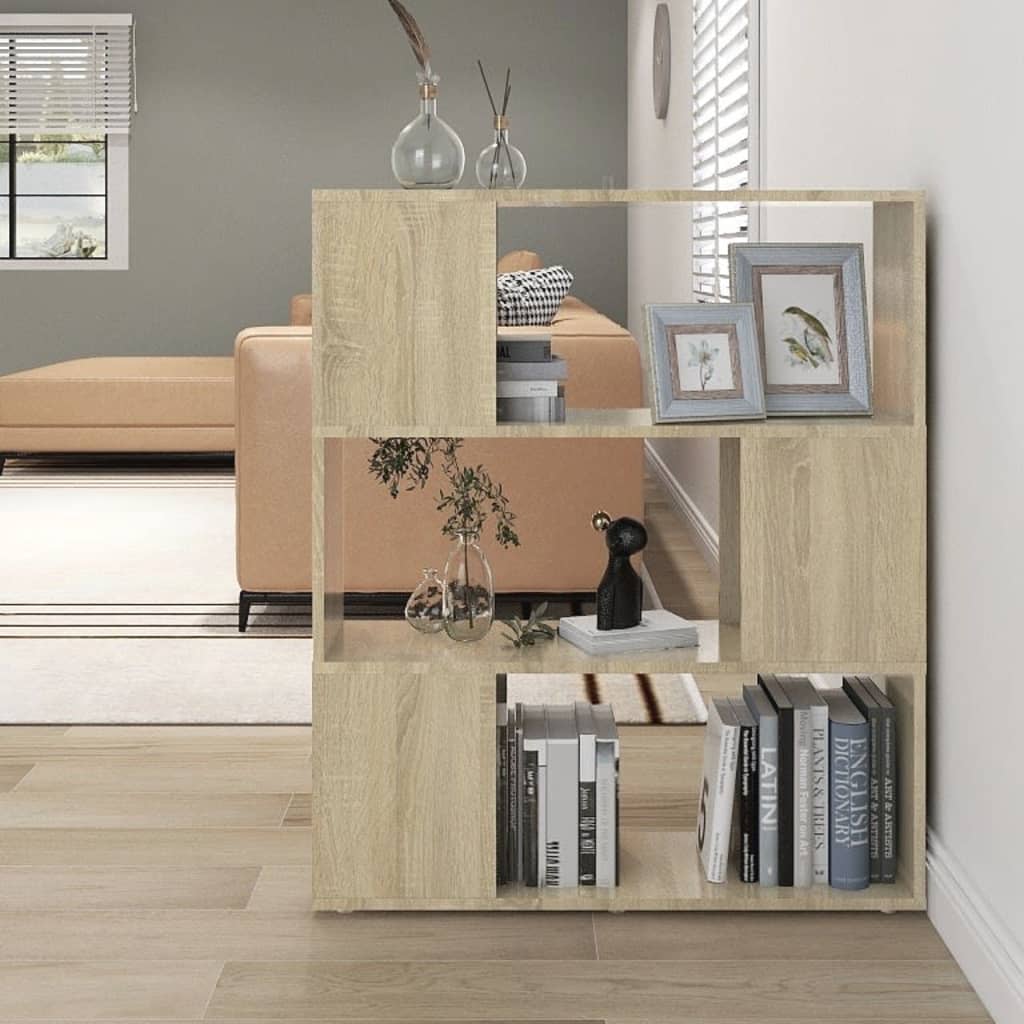 vidaXL bogreol/rumdeler 80x24x94 cm konstrueret træ sonoma-eg