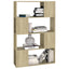 bogreol/rumdeler 80x24x124,5 cm konstrueret træ sonoma-eg