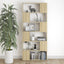 bogreol/rumdeler 80x24x186 cm konstrueret træ sonoma-eg