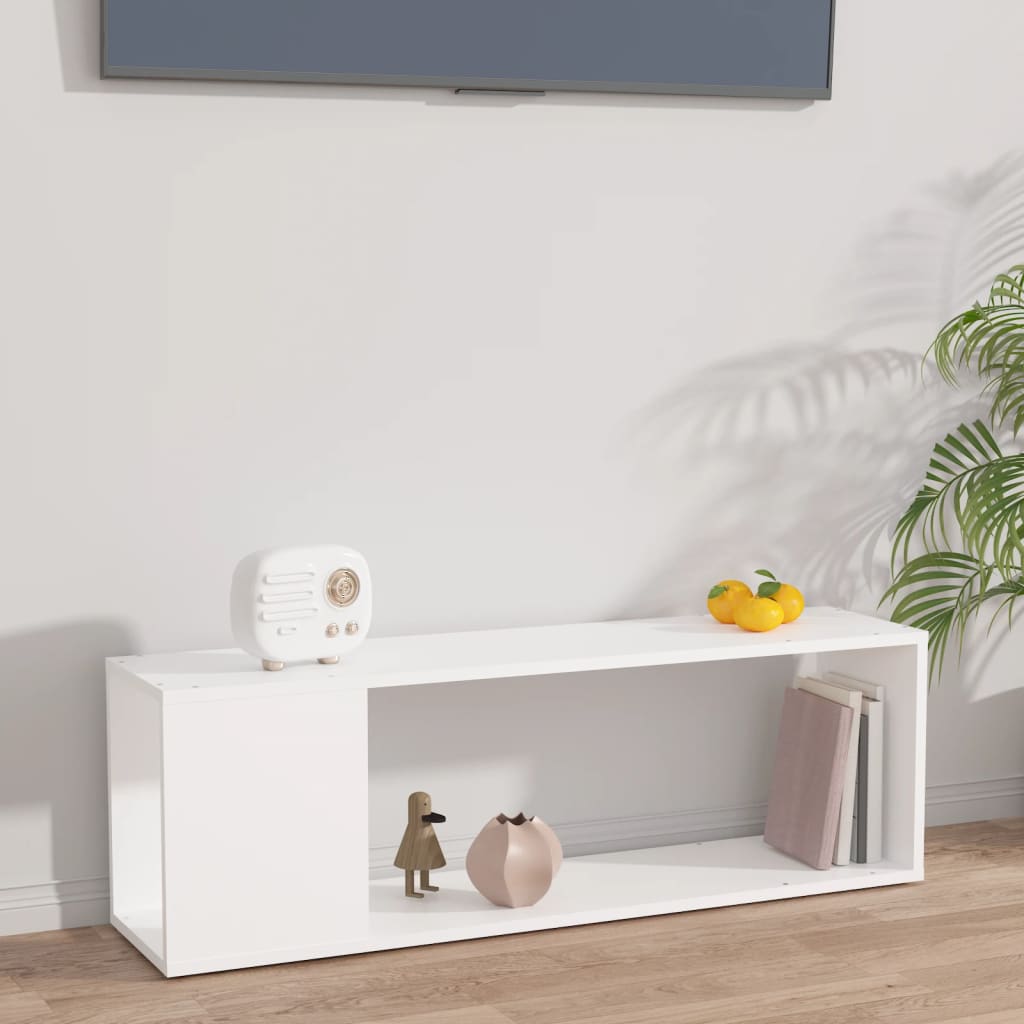 tv-bord 100x24x32 cm konstrueret træ hvid