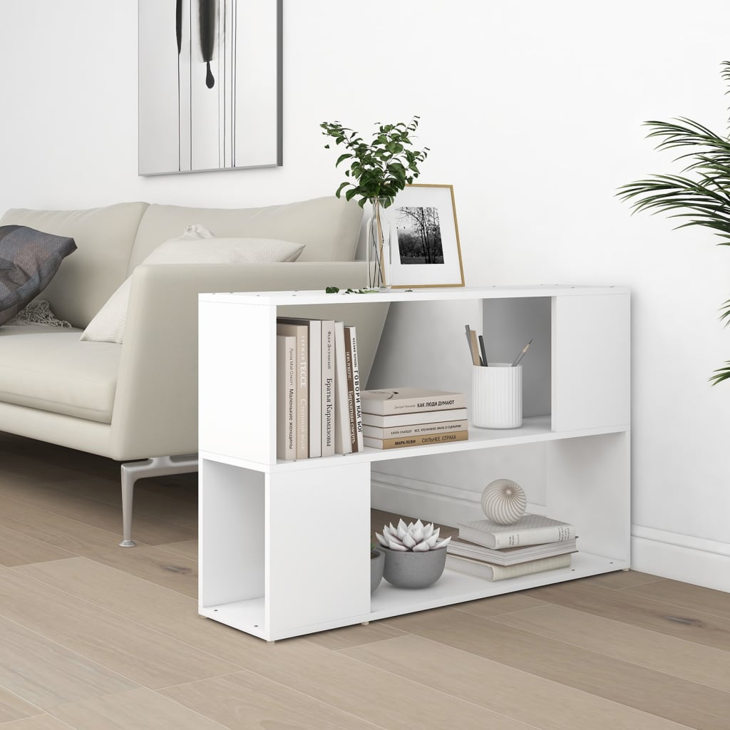 bogreol 100x24x63 cm konstrueret træ hvid