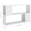 bogreol 100x24x63 cm konstrueret træ hvid