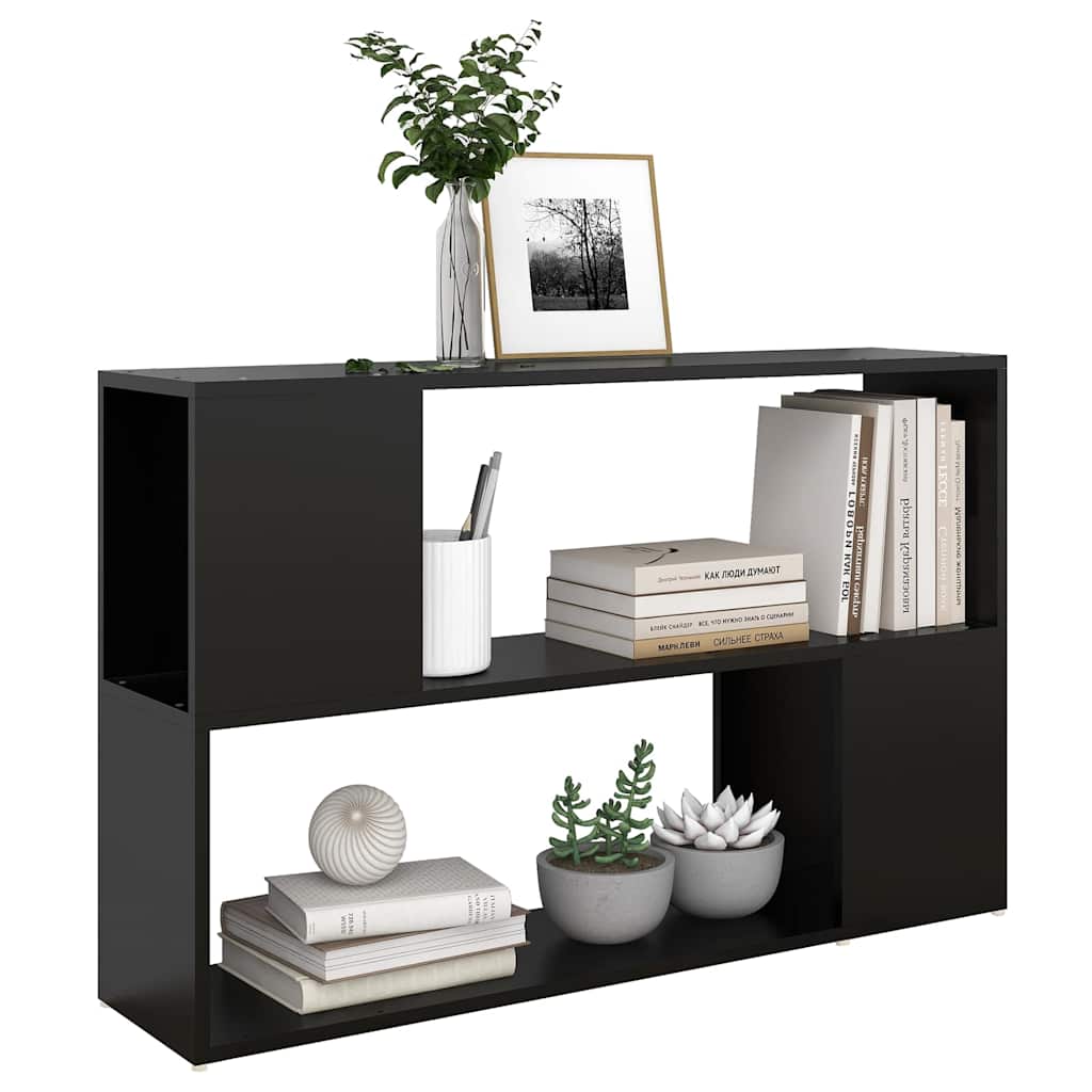 bogreol 100x24x63 cm konstrueret træ sort