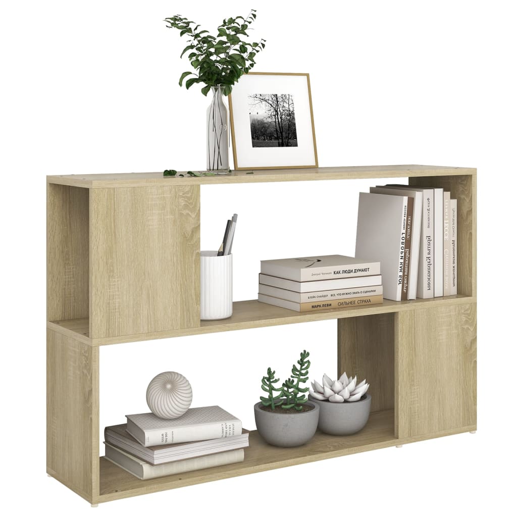 bogreol 100x24x63 cm konstrueret træ sonoma-eg