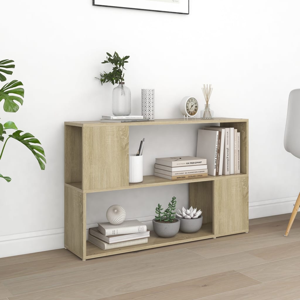vidaXL bogreol 100x24x63 cm konstrueret træ sonoma-eg