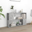 bogreol 100x24x63 cm konstrueret træ betongrå