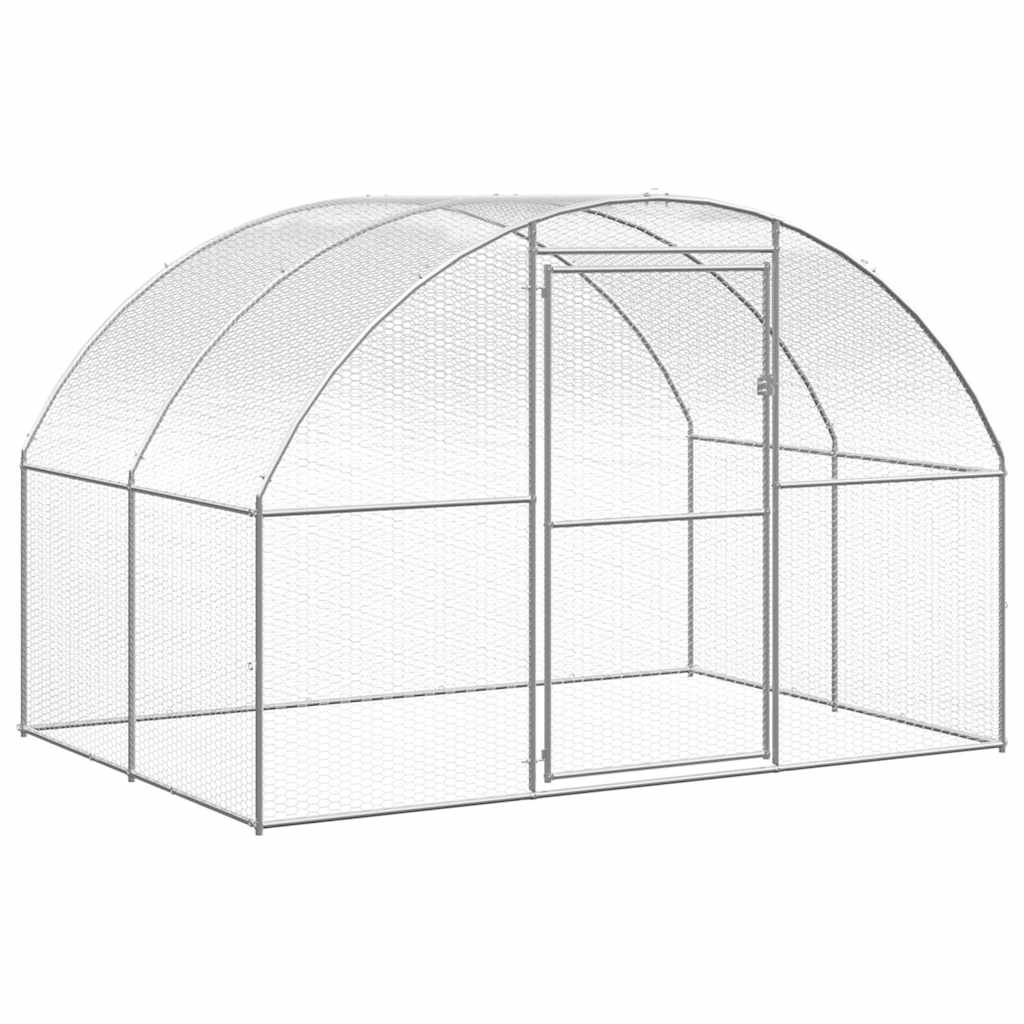hønsehus 3x2x2 m galvaniseret stål billede