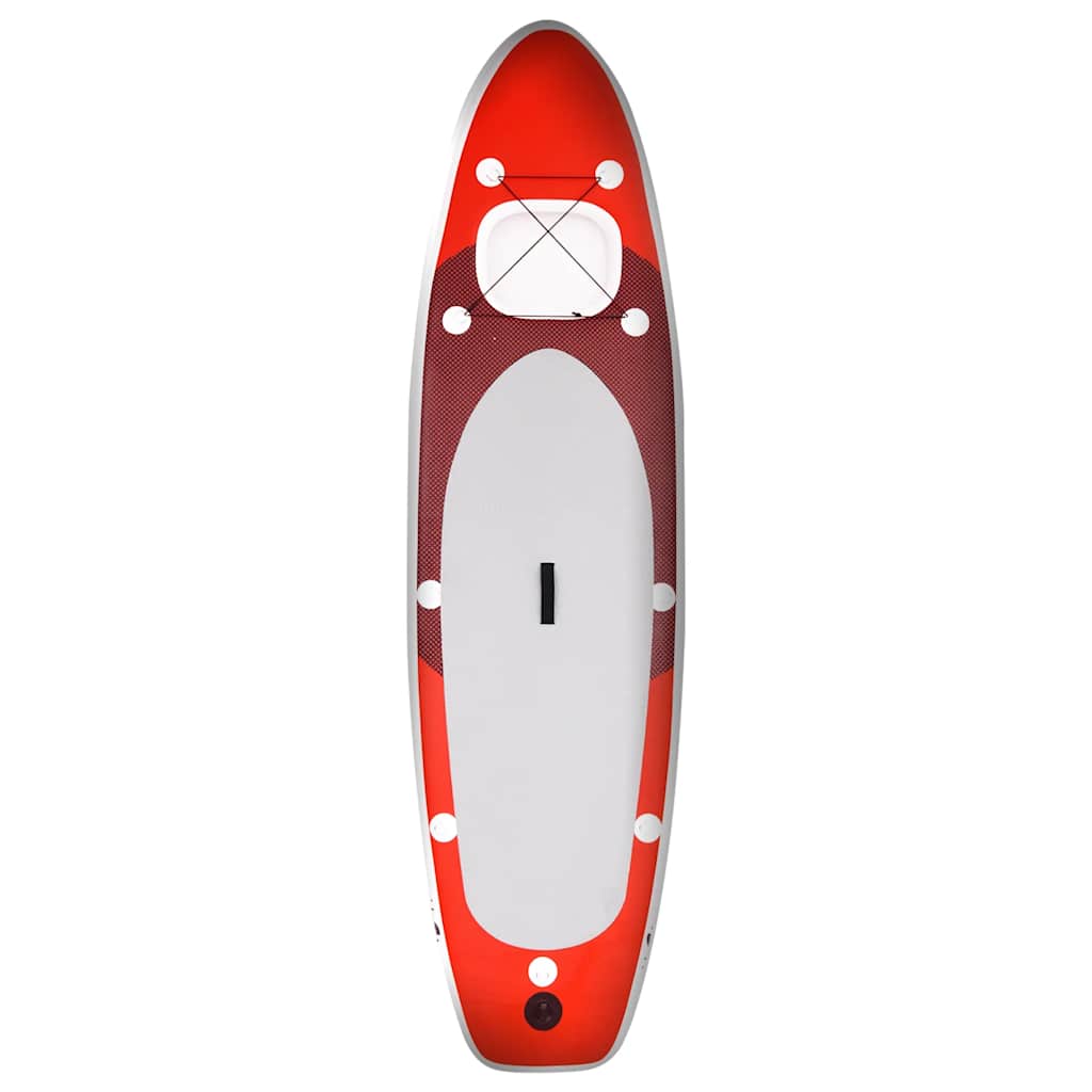oppusteligt paddleboardsæt 300x76x10 cm rød