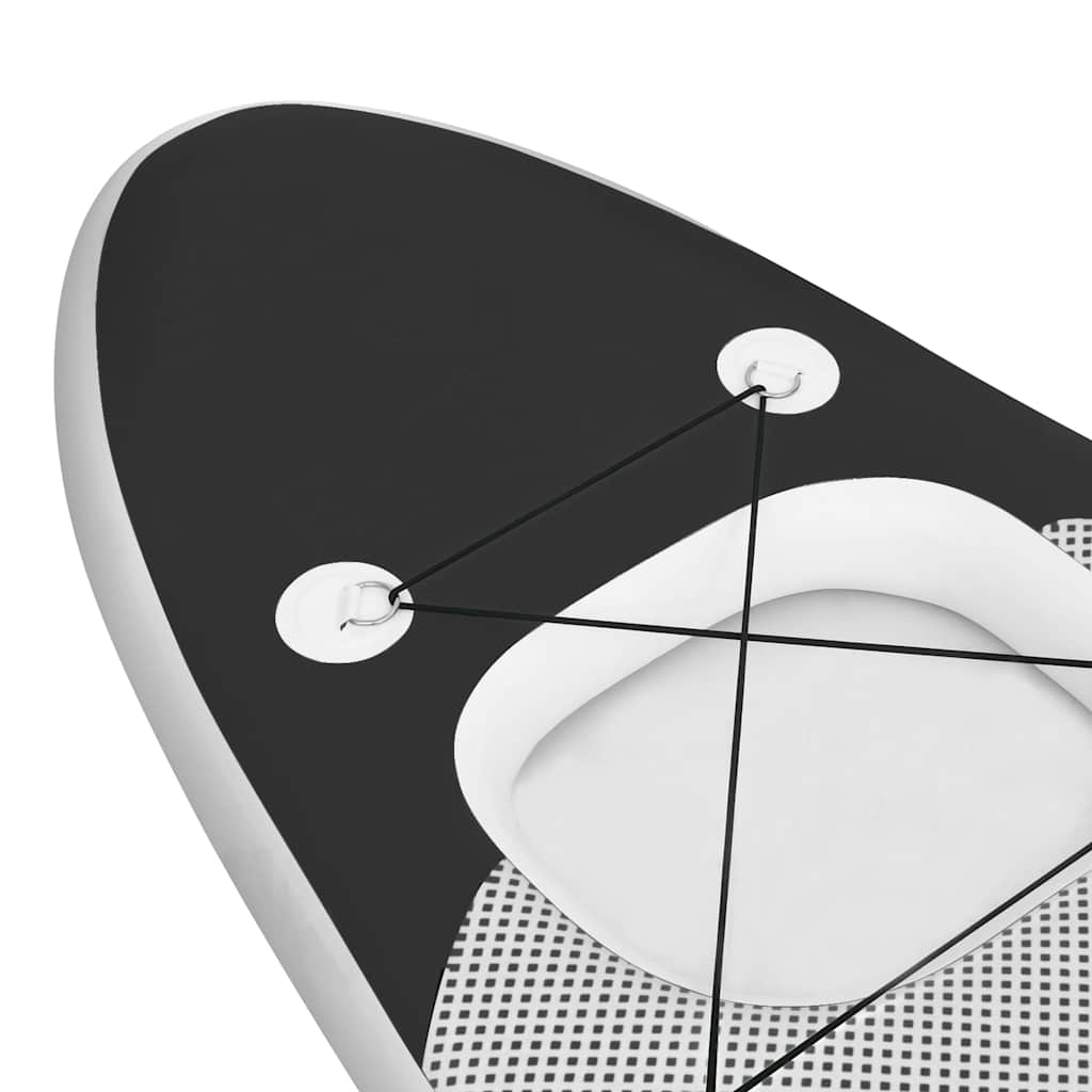 oppusteligt paddleboardsæt 330x76x10 cm sort