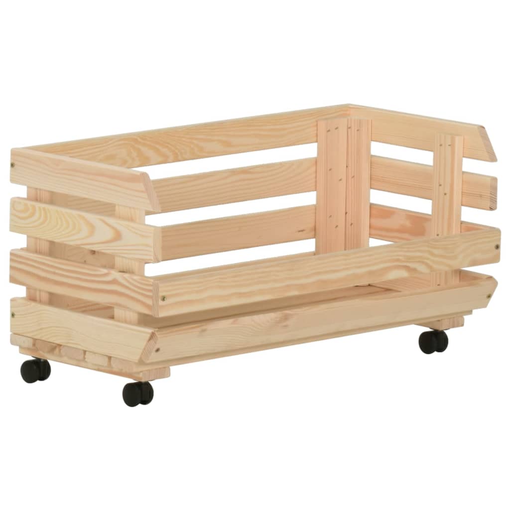 grøntsagsvogn 57x30x80 cm massivt fyrretræ
