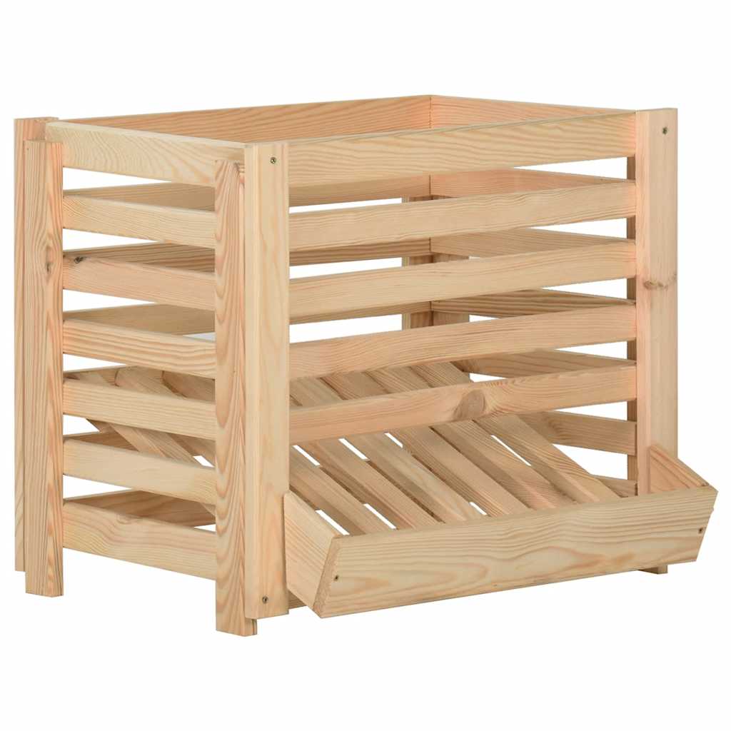 kartoffelkasse 60x40x50 cm massivt fyrretræ