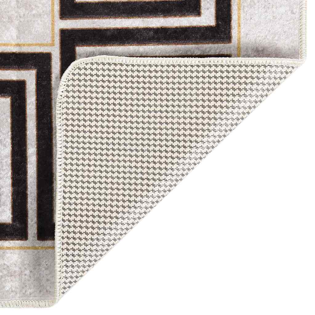 gulvtæppe 80x300 cm vaskbart lys beige
