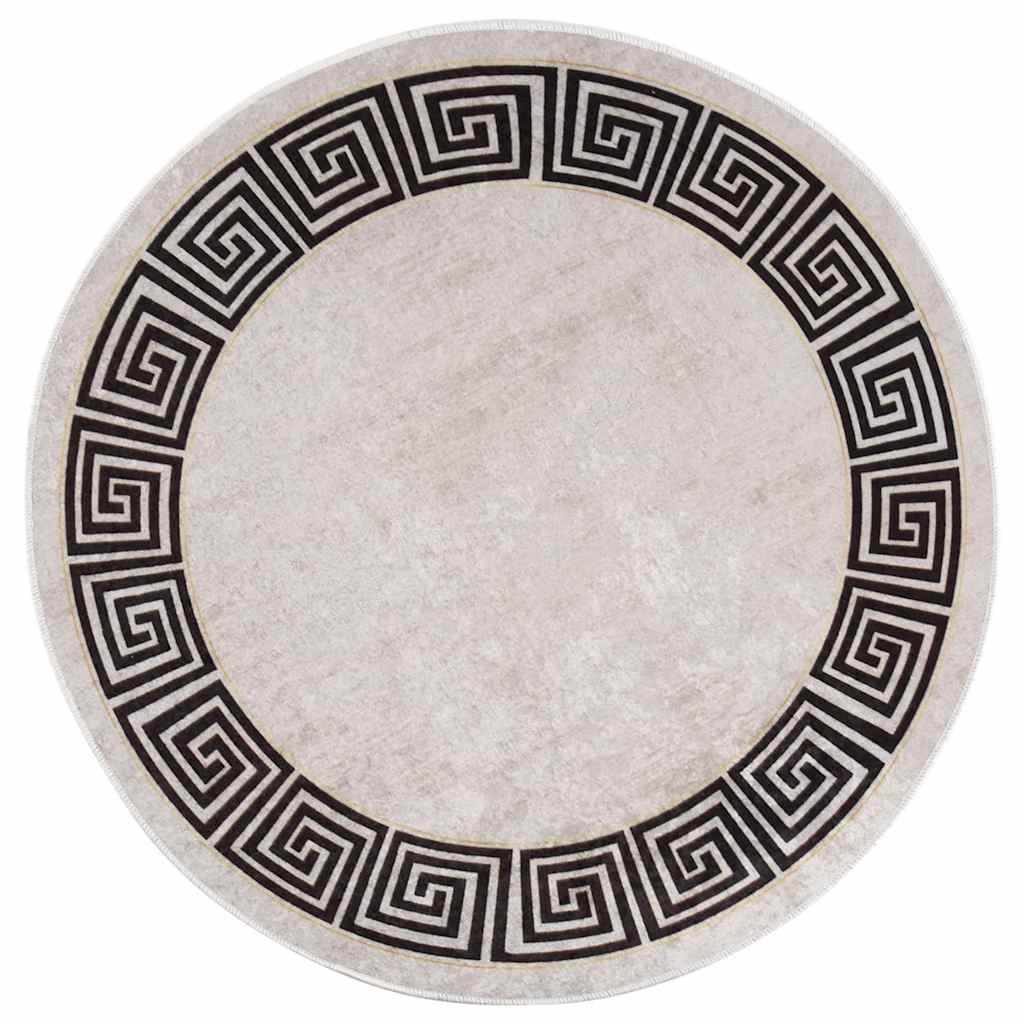 gulvtæppe φ120 skridsikkert og vaskbart Lys beige