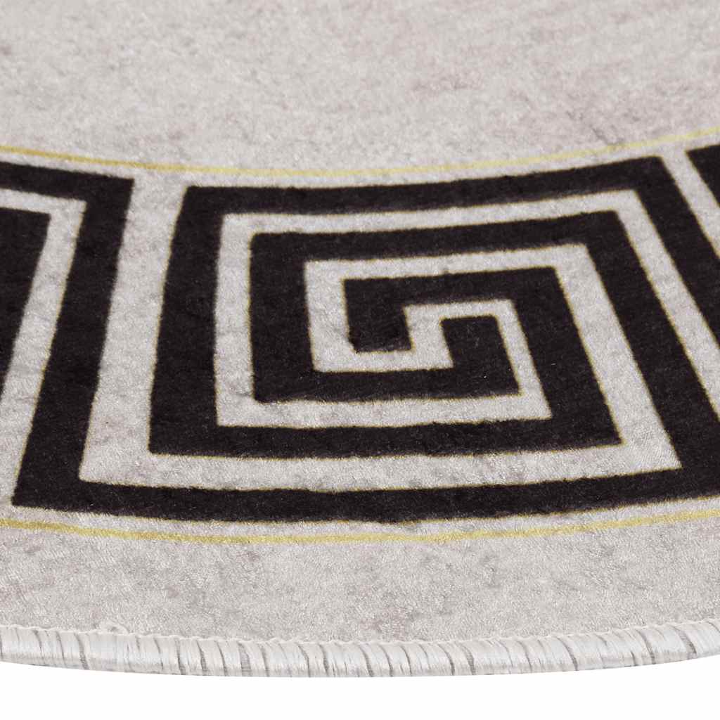 gulvtæppe φ120 skridsikkert og vaskbart Lys beige