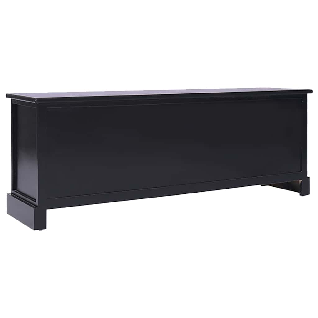 tv-bord 108x30x40 cm massivt kejsertræ sort