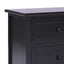tv-bord 108x30x40 cm massivt kejsertræ sort