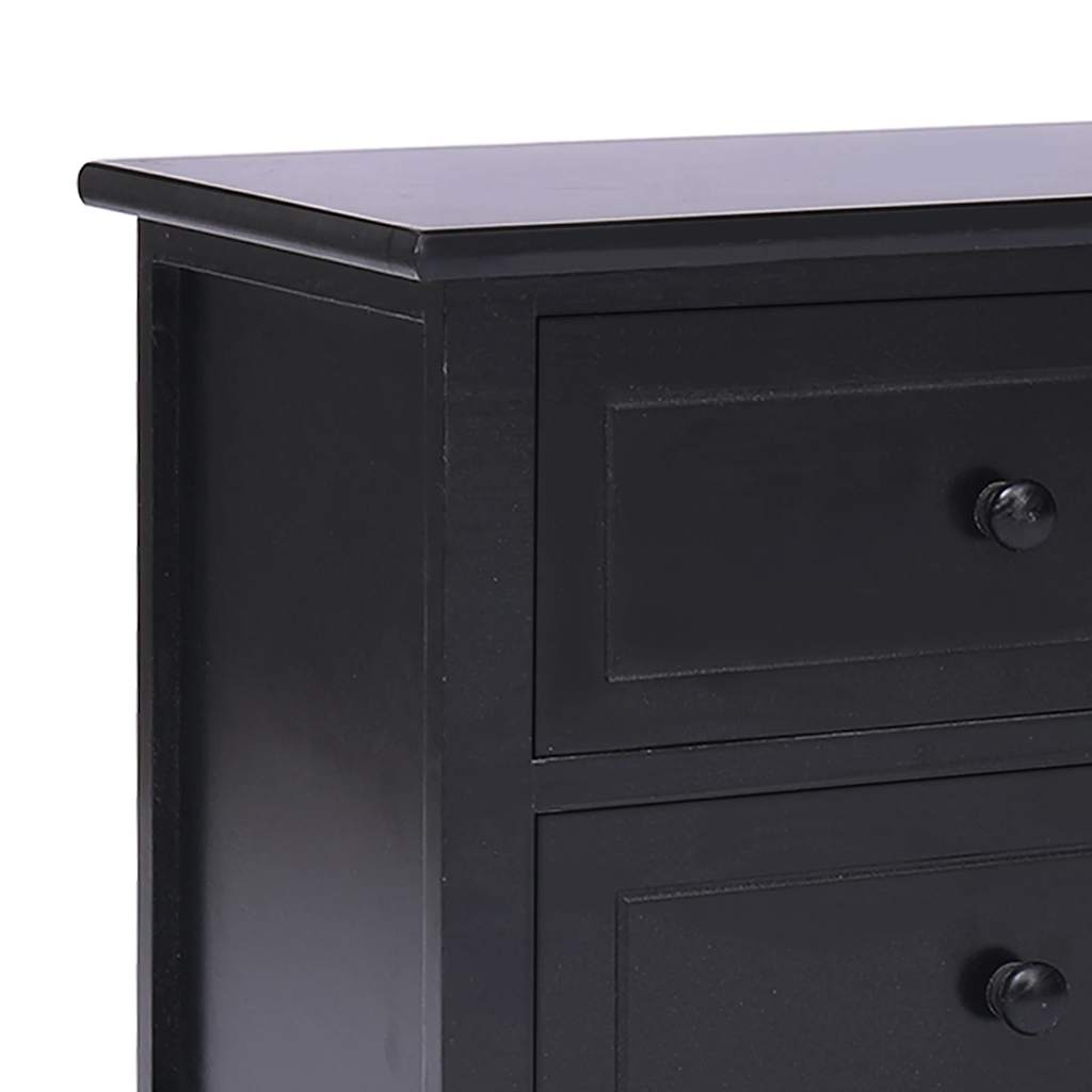 tv-bord 108x30x40 cm massivt kejsertræ sort